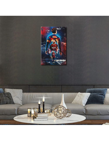 Arte en Lienzo TISHIRON Lionel Messi 30x45 cm Decoración