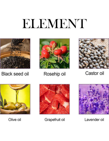 Suero Facial Orgánico 3Pcs - Aceite de Rosa Mosqueta, Ricino y Semilla Negra 30ml