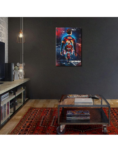 Arte en Lienzo TISHIRON Lionel Messi 30x45 cm Decoración