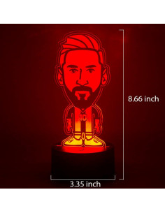 Lámpara 3D LED de Fútbol EXIGENT - 19x10 cm, 7 Colores 2