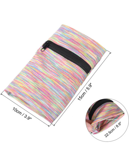 Bolsa de Muñeca PATIKIL 15x10cm con Cremallera Colorida