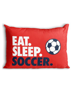 Funda de Almohada de Fútbol ChalkTalkSPORTS Roja 78.74x50.8cm