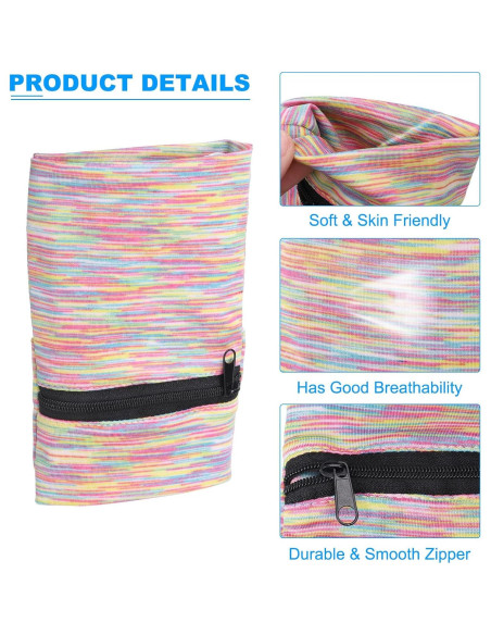 Bolsa de Muñeca PATIKIL 15x10cm con Cremallera Colorida