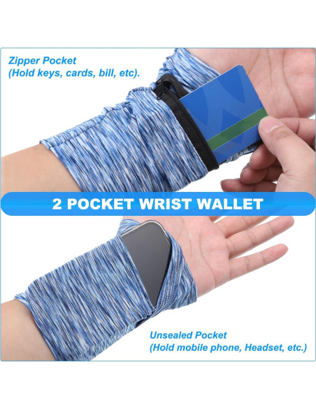 Bolsa de Muñeca PATIKIL 15x10cm con Cremallera Colorida