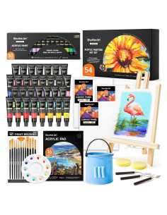 Conjunto de Pintura Acrílica Shuttle Art 54 Piezas 30 Colores