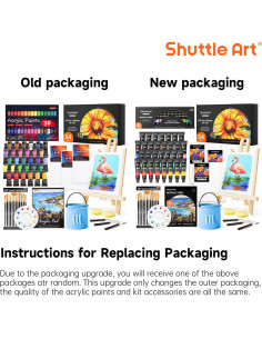 Conjunto de Pintura Acrílica Shuttle Art 54 Piezas 30 Colores 2