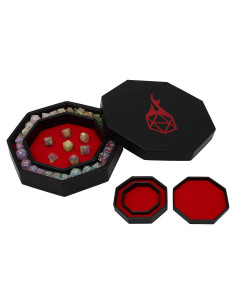 Bandeja de Dados Forged Dice Co. con Piel de Dragón Negro