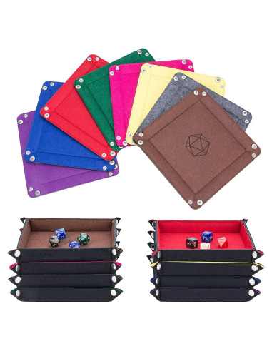 Bandeja de Dados Plegable KISLANE Cuadrada Fieltro 8 Colores
