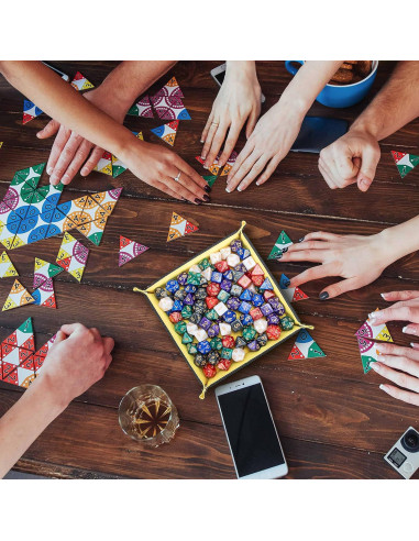 Bandeja de Dados Plegable KISLANE Cuadrada Fieltro 8 Colores