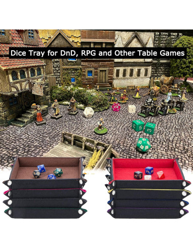 Bandeja de Dados Plegable KISLANE Cuadrada Fieltro 8 Colores