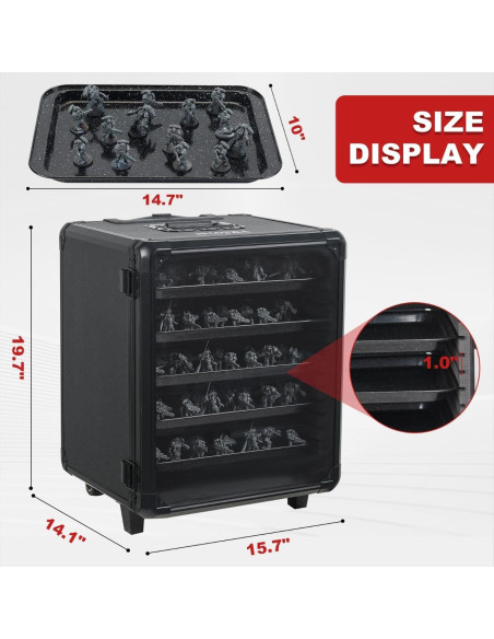 Estuche de Aluminio para Miniaturas con Cerradura y Carrito