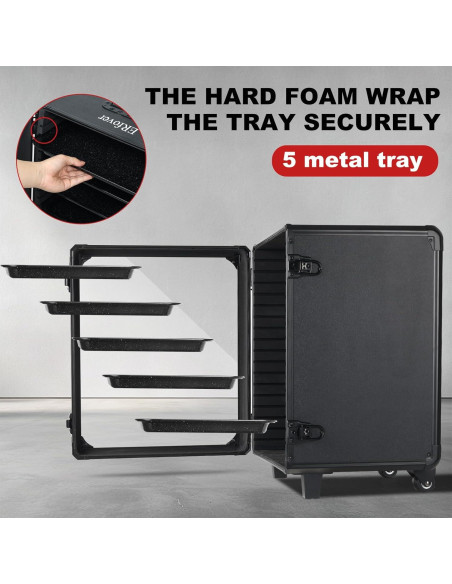 Estuche de Aluminio para Miniaturas con Cerradura y Carrito