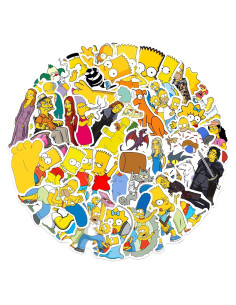 50 Pegatinas de Vinilo Impermeables Los Simpson - LXYRDHOQPW