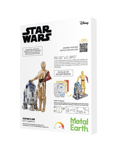 Kit de Modelo 3D Metal R2-D2 y C-3PO Fascinations