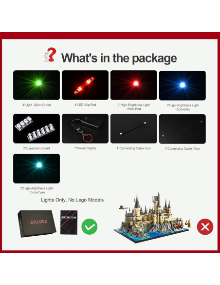 Kit de Iluminación LED DALDED para Lego TIE Interceptor 75382