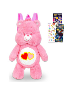 Mochila de Peluche Care Bears Love-a-Lot 43 cm con Stickers