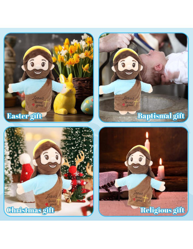 Muñeco de Peluche de Jesús 25 cm con Halo - Juguete Religioso