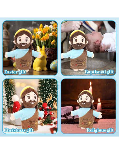 Muñeco de Peluche de Jesús 25 cm con Halo - Juguete Religioso
