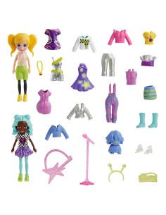 Juguete de Viaje Polly Pocket con 2 Muñecas y 25 Accesorios