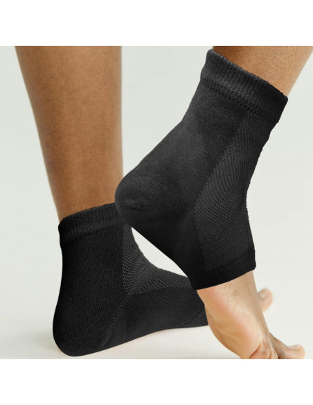 Calcetines Hidratantes para Talones y Dedos - Gel Suave Negro Calcetines Hidratantes para Talones y Dedos - Gel Suave Negro