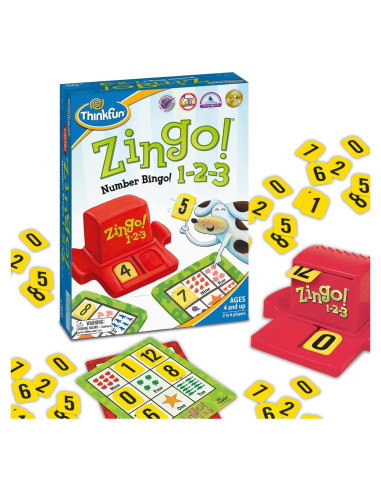 Juego de Bingo de Números ThinkFun Zingo 1-2-3 para Niños