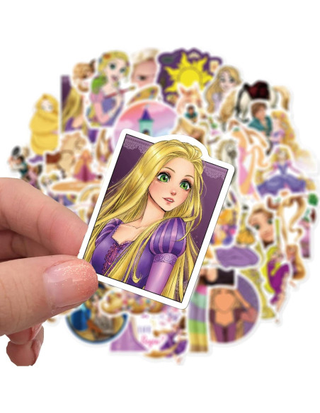 50 Pegatinas de Caricaturas Enredados jjlin Impermeables