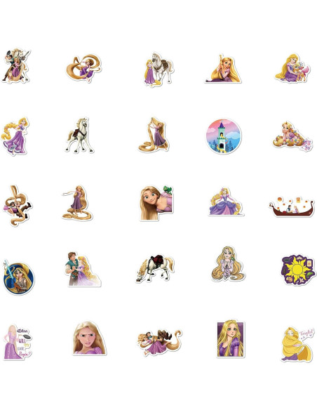 50 Pegatinas de Caricaturas Enredados jjlin Impermeables