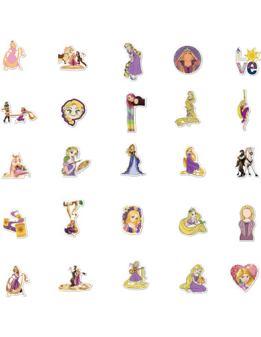 50 Pegatinas de Caricaturas Enredados jjlin Impermeables