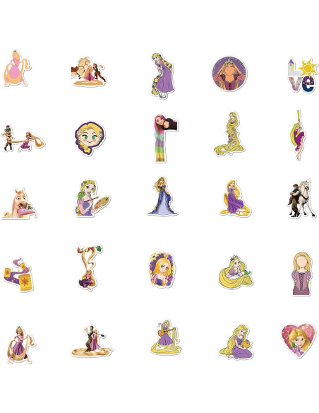 50 Pegatinas de Caricaturas Enredados jjlin Impermeables