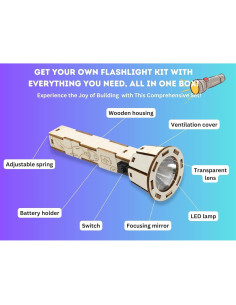 Kit de Linterna de Madera Pica Toys para Niños 8-12 Años 2