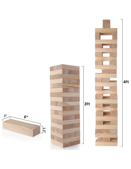 Torre de Caída Gigante TUAHOO - Juego de Jardín 54 Bloques