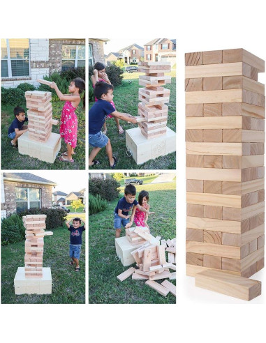 Torre de Caída Gigante TUAHOO - Juego de Jardín 54 Bloques