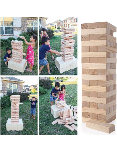 Torre de Caída Gigante TUAHOO - Juego de Jardín 54 Bloques