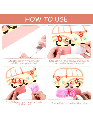 Centros de Mesa de Panal Groovy 10 Piezas GFBIND 20cm