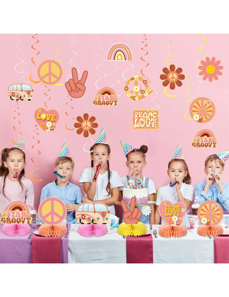 Centros de Mesa de Panal Groovy 10 Piezas GFBIND 20cm