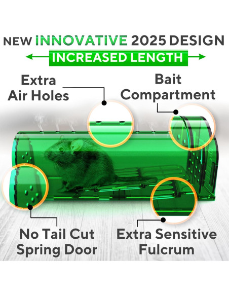 Trampas Humanas para Ratones GEROSSI - Paquete de 4, Ecológicas