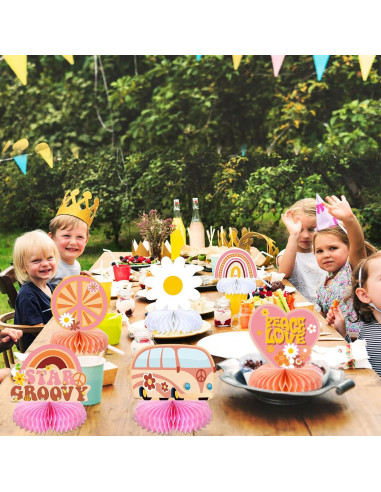 Centros de Mesa de Panal Groovy 10 Piezas GFBIND 20cm