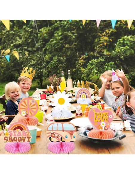 Centros de Mesa de Panal Groovy 10 Piezas GFBIND 20cm