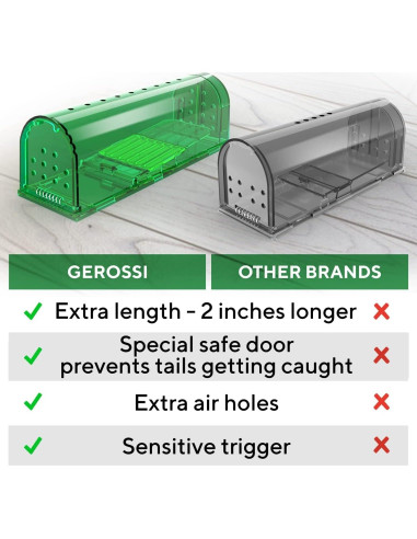 Trampas Humanas para Ratones GEROSSI - Paquete de 4, Ecológicas