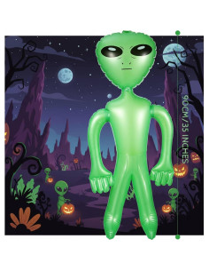Juguete Inflable Alienígena BBTO 88.9 cm Verde Púrpura 2