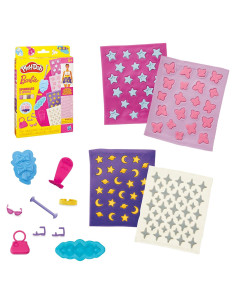 Play-Doh Barbie Accesorios Brillantes y Gemas - 4 Hojas y 8 Accesorios