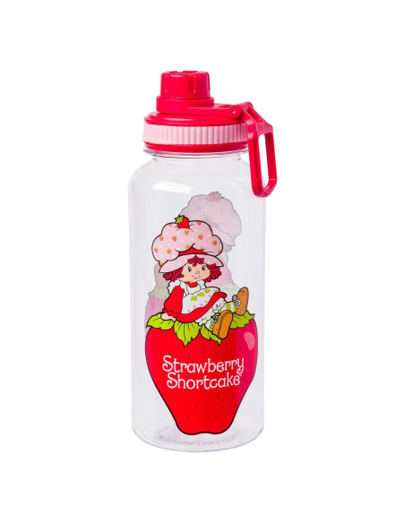 Botella de Plástico 0.95L Silver Buffalo con Stickers Pastel de Fresa