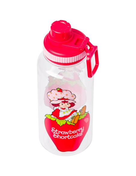 Botella de Plástico 0.95L Silver Buffalo con Stickers Pastel de Fresa