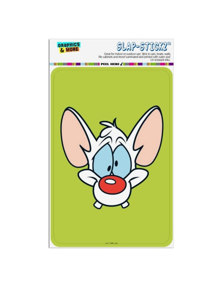 Adhesivo Decorativo Pinky y el Cerebro 15.24x10.16cm