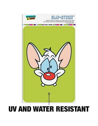 Adhesivo Decorativo Pinky y el Cerebro 15.24x10.16cm