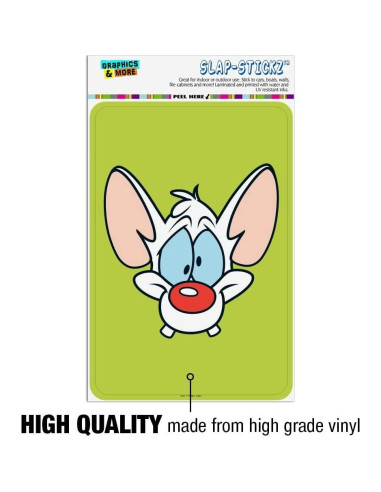 Adhesivo Decorativo Pinky y el Cerebro 15.24x10.16cm