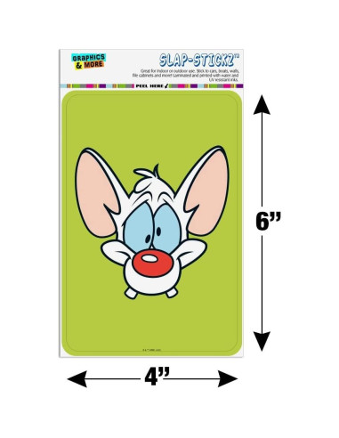 Adhesivo Decorativo Pinky y el Cerebro 15.24x10.16cm