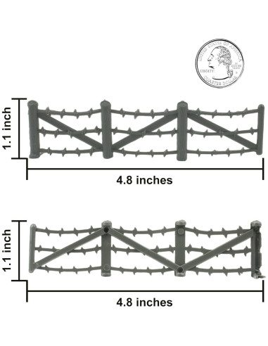 Accesorios de Cercas de Alambre de Púas BMC - 20pc Grises