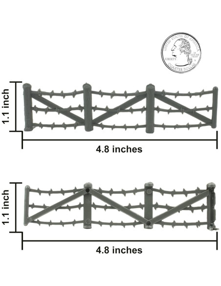 Accesorios de Cercas de Alambre de Púas BMC - 20pc Grises
