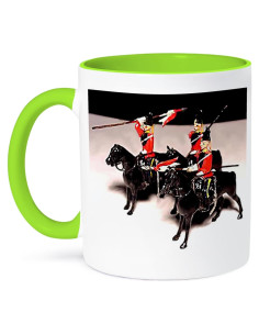 Taza de Cerámica 3dRose Soldados de Juguete Britlance 15oz Verde